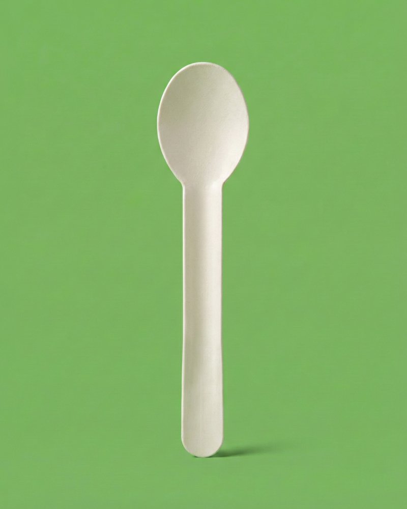 6.5 Inch Bagasse Spoon - Eco-Friendly Compostable Spoon