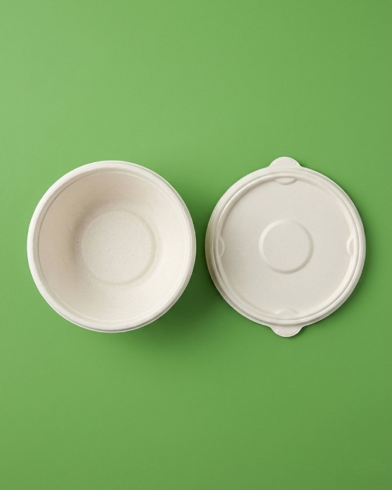 12oz Small Bagasse Round Container - Eco-Friendly Soup Bowl