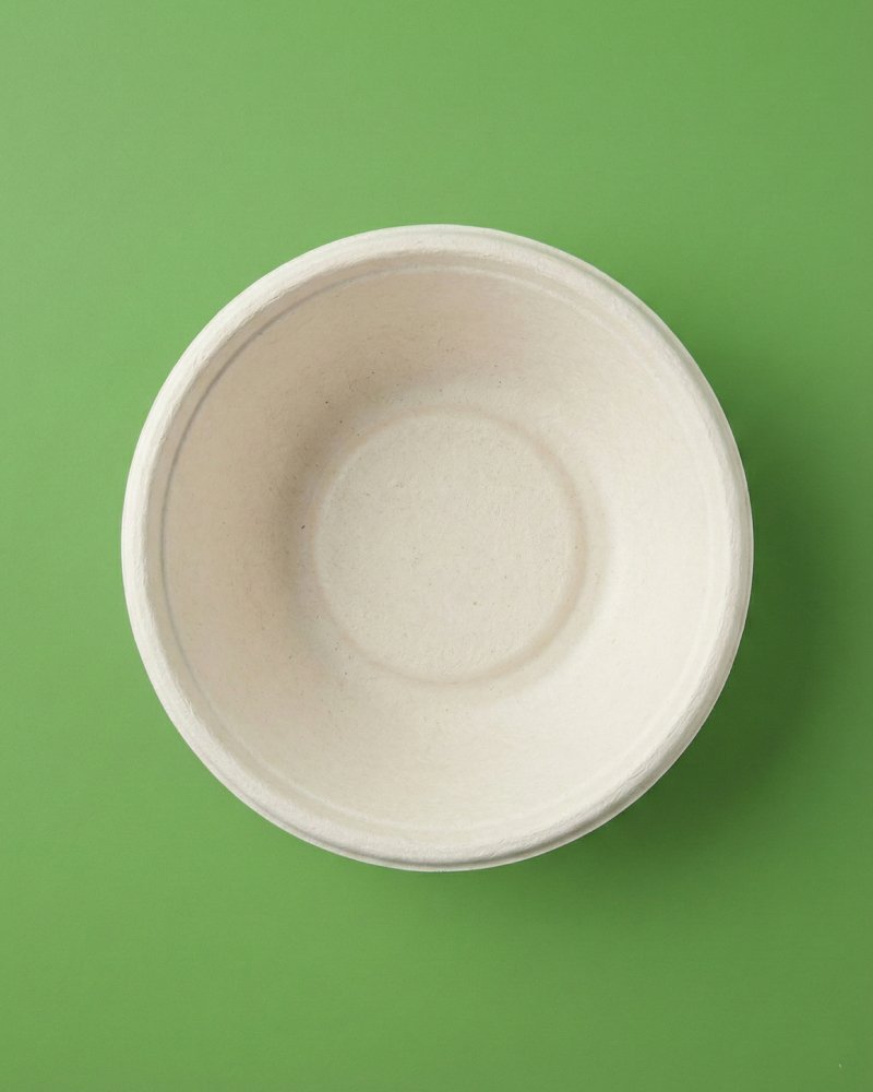 16oz Medium Bagasse Round Container - Eco-Friendly Soup Bowl