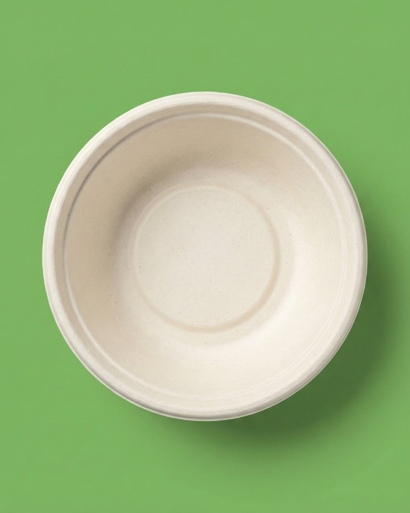 24oz Large Bagasse Round Container - Eco-Friendly Soup Bowl