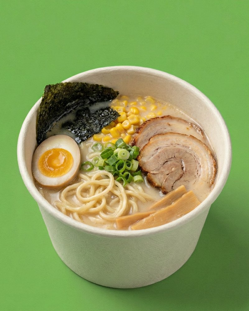 Deep Bagasse Ramen Bowl - Eco-Friendly Noodle Container