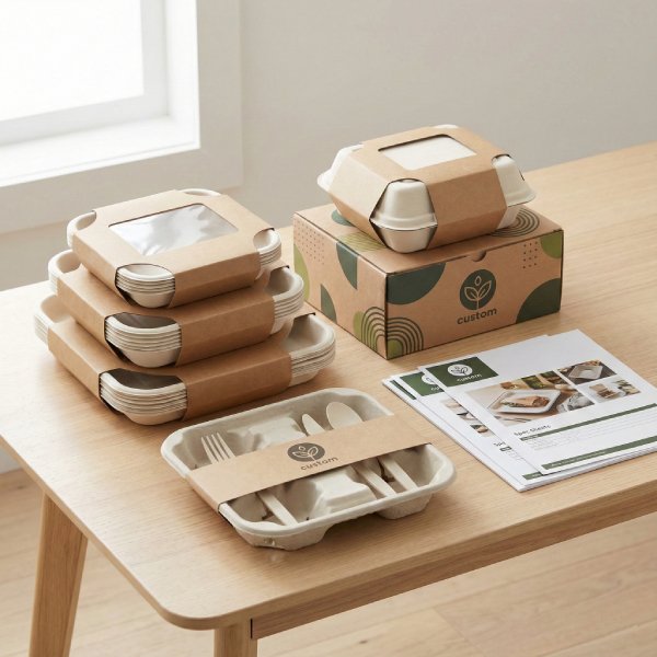 Private Label Bagasse Packaging - Eco-Friendly Custom Branding